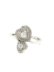 Two Hearts Diamond Ring - 49034