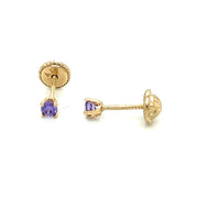 Baby Birthstone Earings - 74291