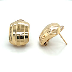 Gold Omega Earrings - 75040