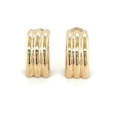 Gold Omega Earrings - 75038