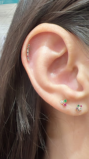 Multicolor Flower Earrings - 69337