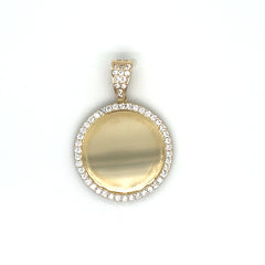 Fancy Round Engravable Pendant- 72860