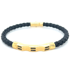 Men Black Bangle- 75142