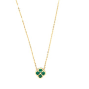 Emerald Flower Necklace - 81469