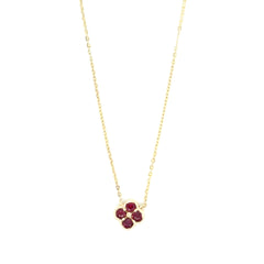 Ruby Flower Necklace- 81469
