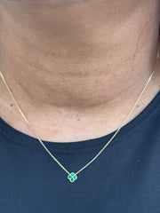 Emerald Flower Necklace - 81469