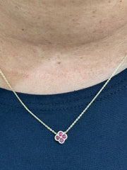 Ruby Flower Necklace- 81469