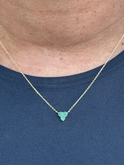 Emerald Trinity Necklace - 81475