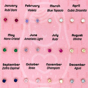 Baby Birthstone Earings - 74291