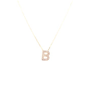 Initial Diamond Necklace "B" - 58635