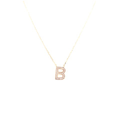 Initial Diamond Necklace "B" - 58635