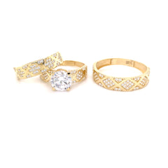 Beautiful Wedding Ring Trio -65094/95