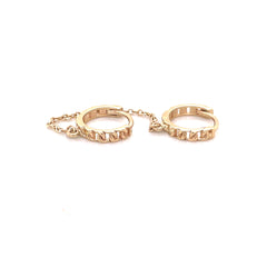 Huggies Chain Earrings - 65803/02