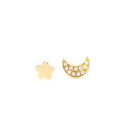 Moon CZ Threaded Stud CSP-739