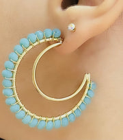 Moon Hoops Earrings - 62566