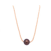 Briolette Chocolate Pearl Necklace - 56469