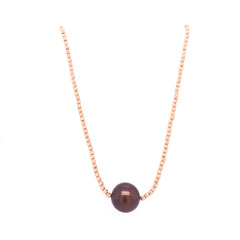 Briolette Chocolate Pearl Necklace - 56469