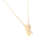 Initial Diamond Necklace "R" - 58645