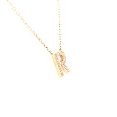 Initial Diamond Necklace "R" - 58645