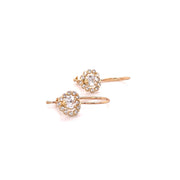 Heart Dangle Earrings - 69629