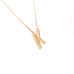 Initial Diamond Necklace "K" - 58641