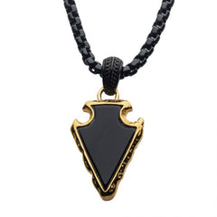 Men Inox Black & Gold Chain - SSPWT032ONYXNK