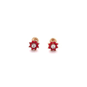 Flower Stud Earrings - 69632