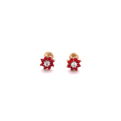 Flower Stud Earrings - 69632