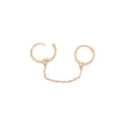 Huggies Chain Earrings - 65803/02