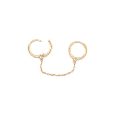 Huggies Chain Earrings - 65803/02