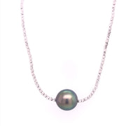 Briolette Moon Grey Pearl Necklace - 50778