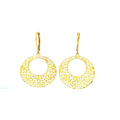 Flower Carved Earrings - 61010