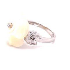 Mother of Pearl Flower Ring - 18516