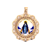 La Milagrosa & Jesus Reversible Antique Pendant - 70193