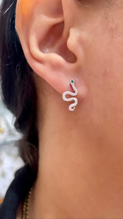 Sparkly Snake Earrings - 70255