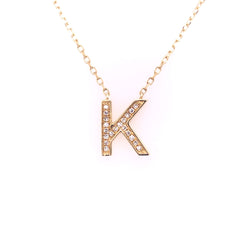 Initial Diamond Necklace "K" - 58641