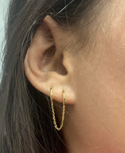 Plain Huggie Chain Earrings - 60878