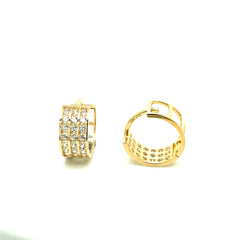 Fancy Huggie Earrings - 61313