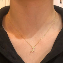 Initial Diamond Necklace "J" - 58640