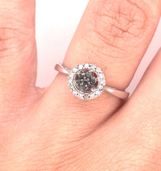 Black Diamonds Engagement Ring -37651