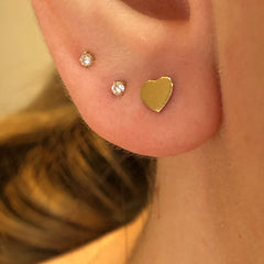 Heart Threaded Stud CSP-711