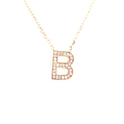 Initial Diamond Necklace "B" - 58635