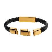 Men Inox Gold Plated Bracelet - BRWT025GP-875