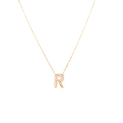 Initial Diamond Necklace "R" - 58645