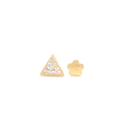 Triangle W/CZ Threaded Stud CSP-15042