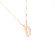 Initial Diamond Necklace "D" - 58637