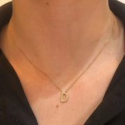 Initial Diamond Necklace "D" - 58637