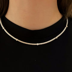 Braided Diamond Choker - 55382