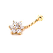 Fancy Flower Belly Button Piercing - 60820