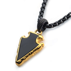 Men Inox Black & Gold Chain - SSPWT032ONYXNK